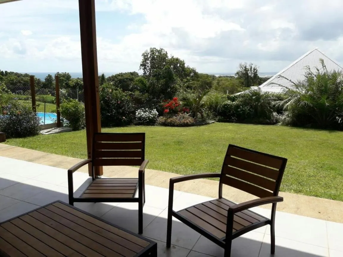 Au Jardin D'Eole - Villa Bois Avec Piscine Vue Mer Sainte-Rose Guadeloupe